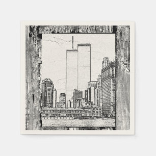 Serviettes Jetables Tours jumelles