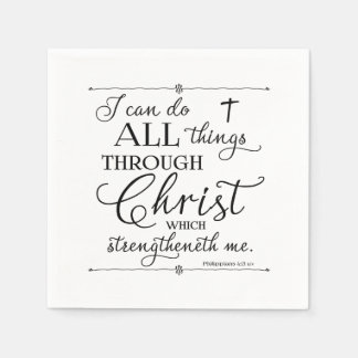 Serviettes Jetables Tout par le Christ - Philippiens 4:13