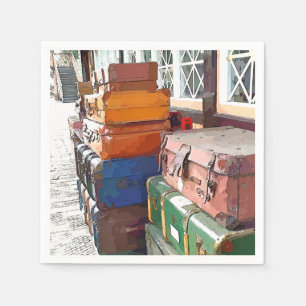SERVIETTES JETABLES TRAIN STATIONS