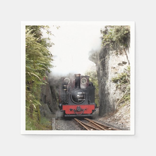 SERVIETTES JETABLES TRAINS À VAPEUR (Devant)