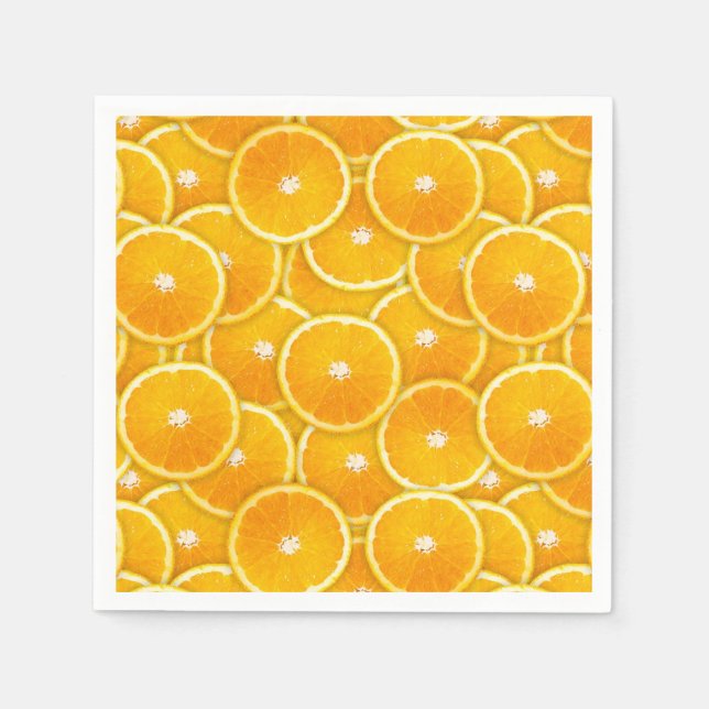 Serviettes Jetables Tranches orange (Devant)
