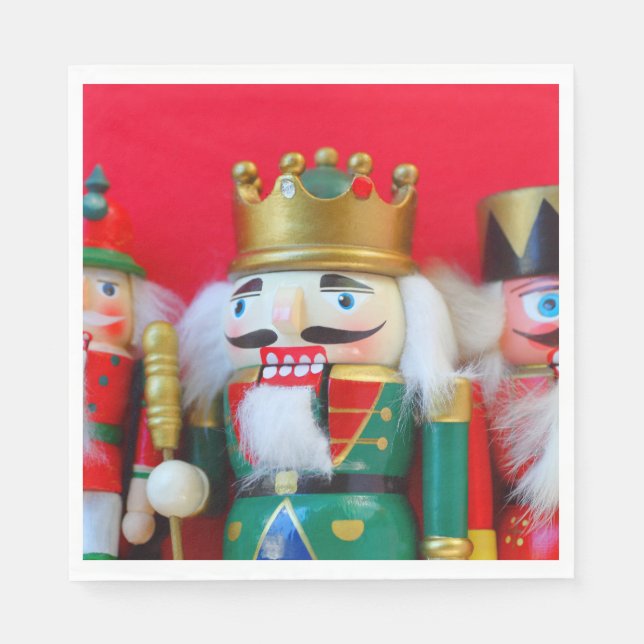 Serviettes Jetables Trio de Nutcracker (Devant)