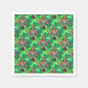 Serviettes Jetables Trois Femmes Noires Traditionnelles Ethniques Dans