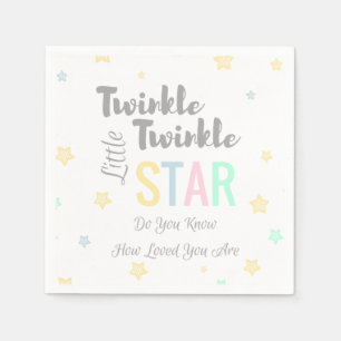 Serviettes Jetables Twinkle Twinkle Little Star Thème - Papier Napkins