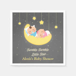 Serviettes Jetables Twinkle Twinkle Little Star Twins Douche Fournitur