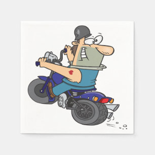 Serviettes Jetables Un Homme De Cartographie Sur Un Papier De Moto