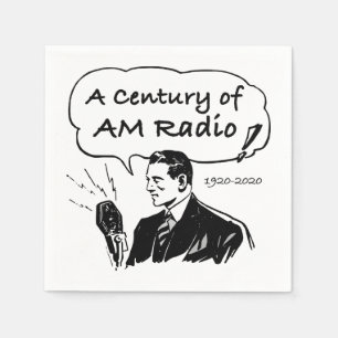 Serviettes Jetables Un siècle de radio AM