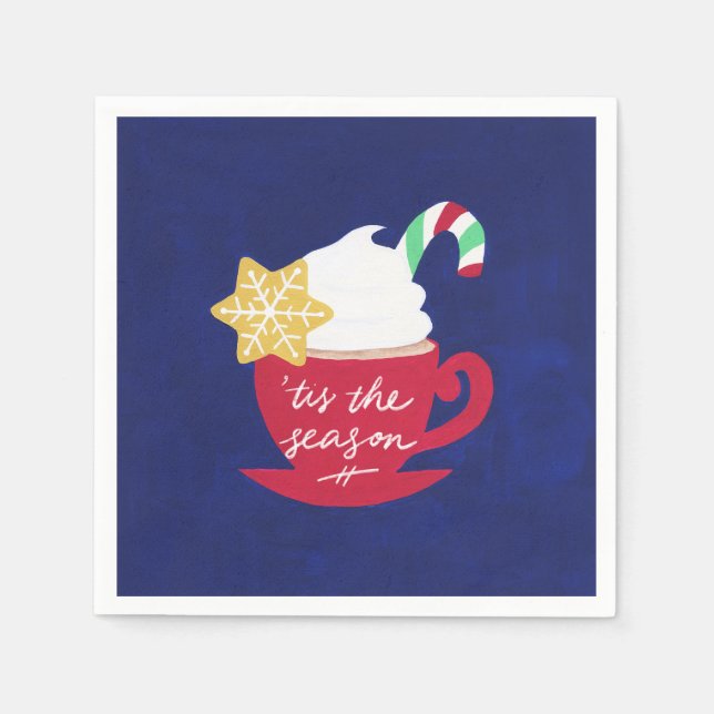 Serviettes Jetables Une Coupe de 'Tis The Season' (Devant)