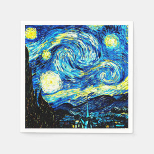 Serviettes Jetables Van Gogh - Nuit étoilée