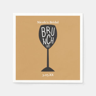 Serviettes Jetables Verres à vin pour BRUNCH de TOUTE COULEUR & Servie