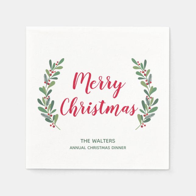 Serviettes Jetables Vins d'hiver Cocktail de Noël Napkin (Devant)