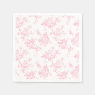 Serviettes Jetables Vintage rose pâle roses élégant floral