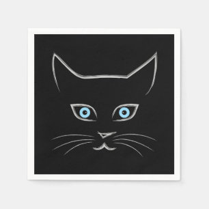 Serviettes Jetables Visage de chat