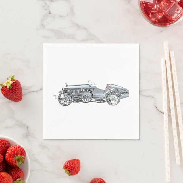 Serviettes Jetables Voiture de course Amilcar (En situation)