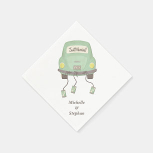 Serviettes Jetables Voiture de Mariage mariée