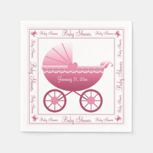 Serviettes Jetables Voiture d'enfant rose