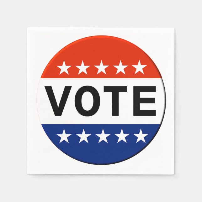 Serviettes Jetables Vote 2026 Élection de mi-mandat (Devant)