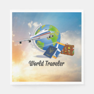 Serviettes Jetables Voyageur mondial
