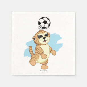 Serviettes Jetables Webkinz   Meerkat Jouer au football