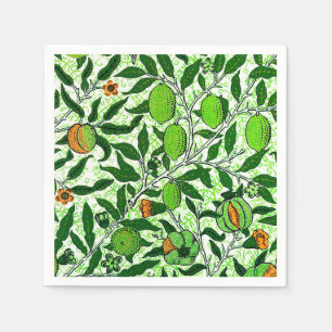 Serviettes Jetables William Morris Fruit exotique, Vert citron vert