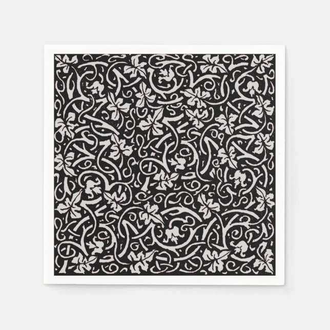 Serviettes Jetables William Morris Motif de la feuille de vigne (Devant)
