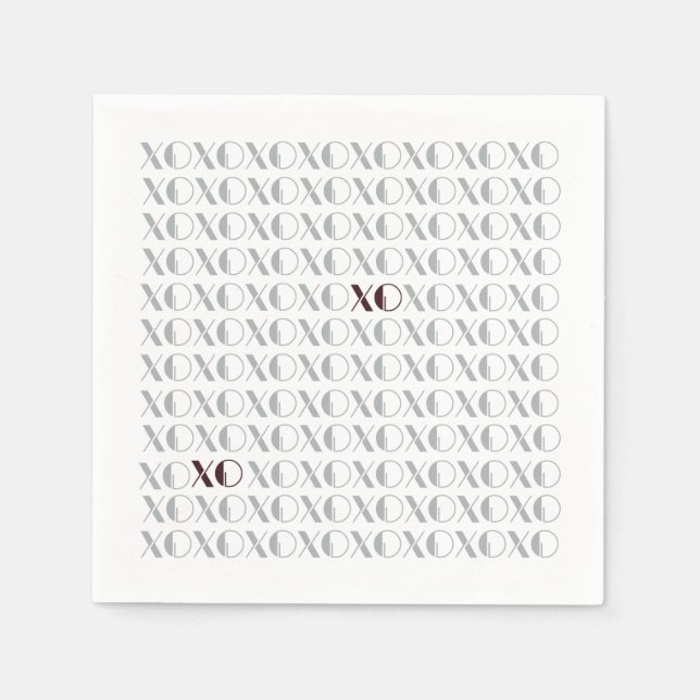 SERVIETTES JETABLES XOXO (Devant)