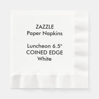 Serviettes Jetables ZAZZLE Personnalisé BLANC Couvert Pinglerie Papier
