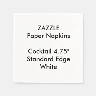 Serviettes Jetables ZAZZLE Personnalisé Petit BLANC Cocktail Papier à 