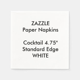 Serviettes Jetables ZAZZLE Personnalisé Petit BLANC Cocktail Papier à 