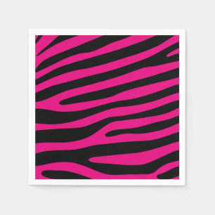 Serviettes Jetables Zebra rayures motif + votre arrière - plan & idées