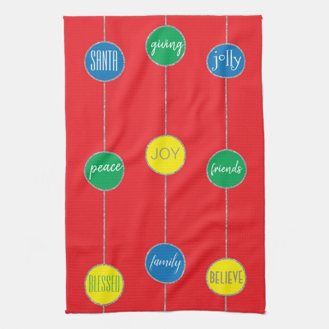Serviettes "Messages de Noël" (Vertical)