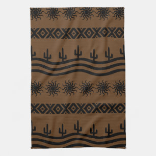 Serviettes noires et Brown de conception du