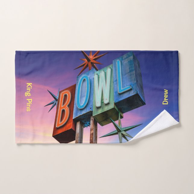 Serviettes personnalisées King Pins Bowling Team (Serviette à main)