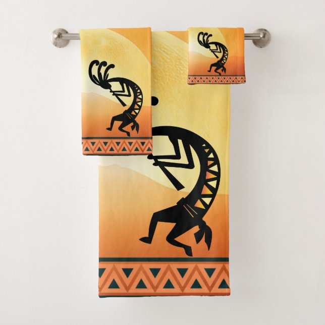 Serviettes Sun Kokopelli Sud-Ouest (En situation)