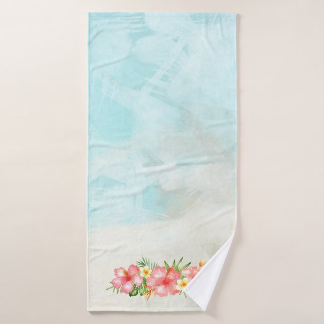 Serviettes tropicales de Bath de Flamant rose de (Serviette de bain)