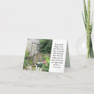 Serving God... Notecard