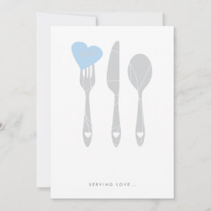 Serving Love Rehearsal Dinner Invitation