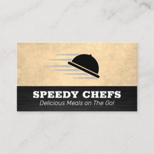 Serving Plater Moving   Catering and Food Services Business Card