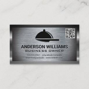 Serving Platter Knife    QR Code Metal Border Business Card