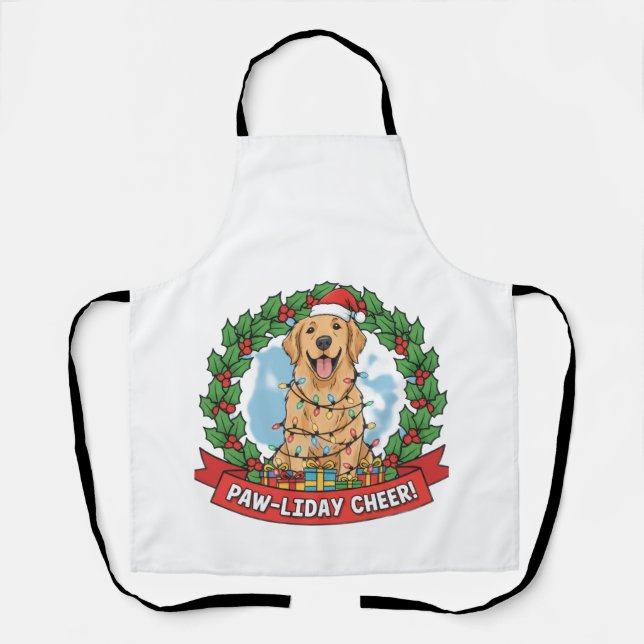 Serving some holiday cheer! apron (Front)