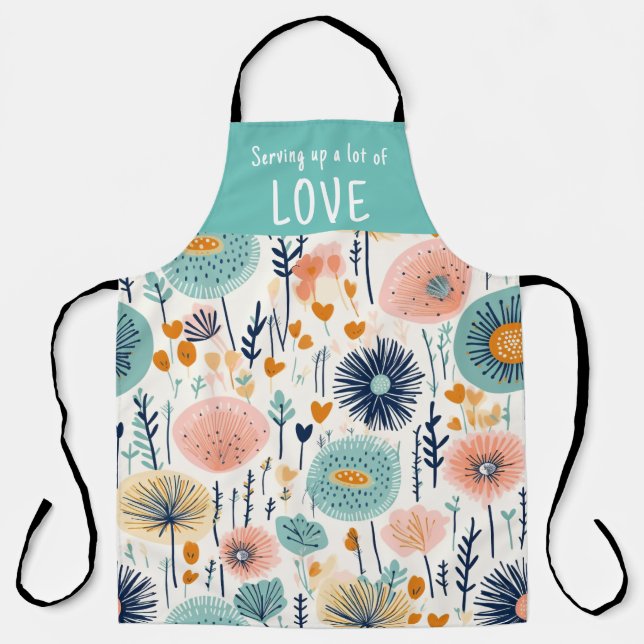 Serving up a lot of love apron - JW Gifts (Front)