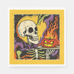 "Serving up Scares" Replica Circa 1950's Napkin
