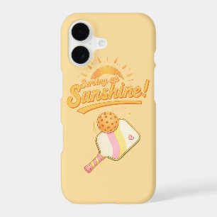 Serving Up Sunshine -Sunny Pastel Pickleball Phone
