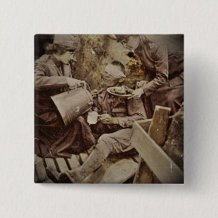Serving Wounded Soldier Coffee 2 Inch Square Button