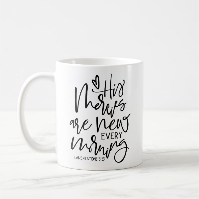 Ses Mercis sont de nouvelles écritures café Mug (Gauche)