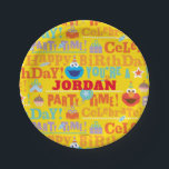 Sesame Pals Celebration Pattern Paper Plate<br><div class="desc">Check out this fun celebration pattern featuring the Sesame Pals Abby Cadabby,  Cookie Monster,  and Elmo with cupcakes and presents!  © 2021 Sesame Workshop. www.sesamestreet.org</div>