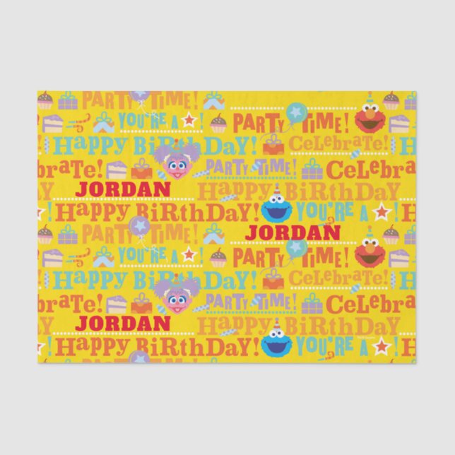 Sesame Pals Celebration Pattern Tissue Paper (Front)