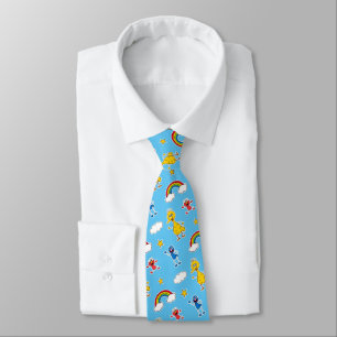 Sesame Pals Rainbow Doodley Pattern Tie