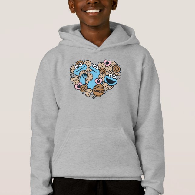 Sesame Sesame | Cookie Monster Doodle Heart (Front)