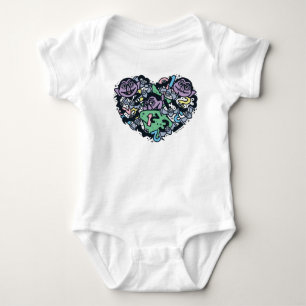 Sesame Sesame   Count von Count Doodle Heart Baby Bodysuit